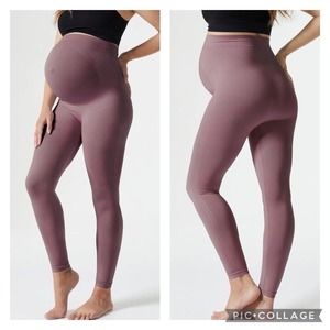 Blanqi Maternity Belly Support Leggings Soft Fawn Size Small